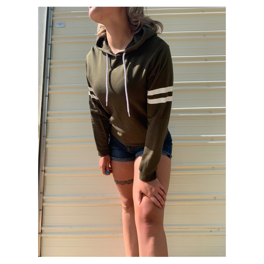 Green hoodie